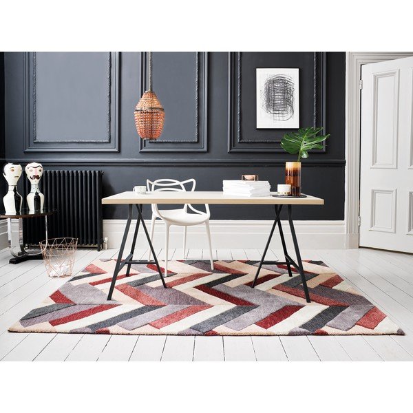 Červeno-šedý ručně tkaný koberec Flair Rugs Salon, 200 x 290 cm-image-2