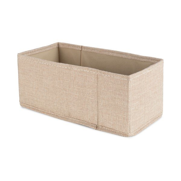 Béžový látkový úložný box 28x12x12 cm Sandy – Compactor-image-1