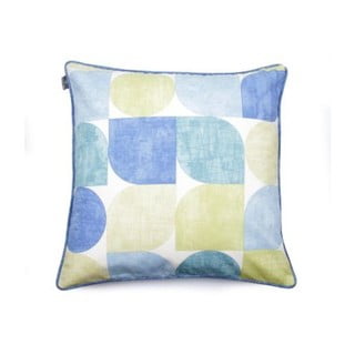 Modrý povlak na polštář WeLoveBeds Circles, 60 x 60 cm
