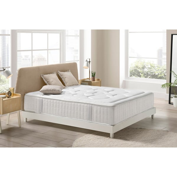 Tvrdá/středně tvrdá pěnová matrace 200x200 cm Tempus Premier – Moonia-image-1