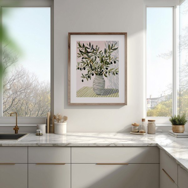 Tištěný obraz s rámem 40x50 cm Olive Bunch II – Styler-image-1