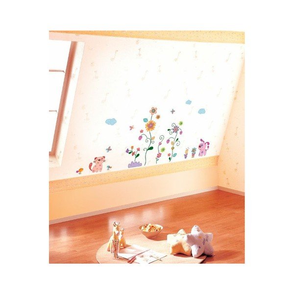 Nástěnná samolepka Ambiance Colorful animals and tree-image-2