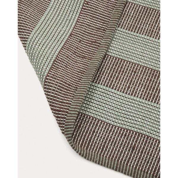 Venkovní koberec z recyklovaných vláken v hnědo-mentolové barvě 200x300 cm Fonol – Kave Home-image-1