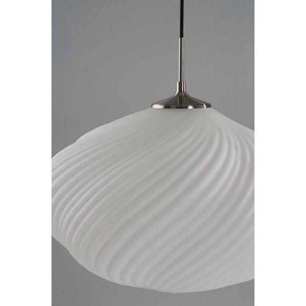 Bílé/ve stříbrné barvě stmívatelné závěsné svítidlo z opálového skla ø 50 cm Meringue – Jotex-image-4