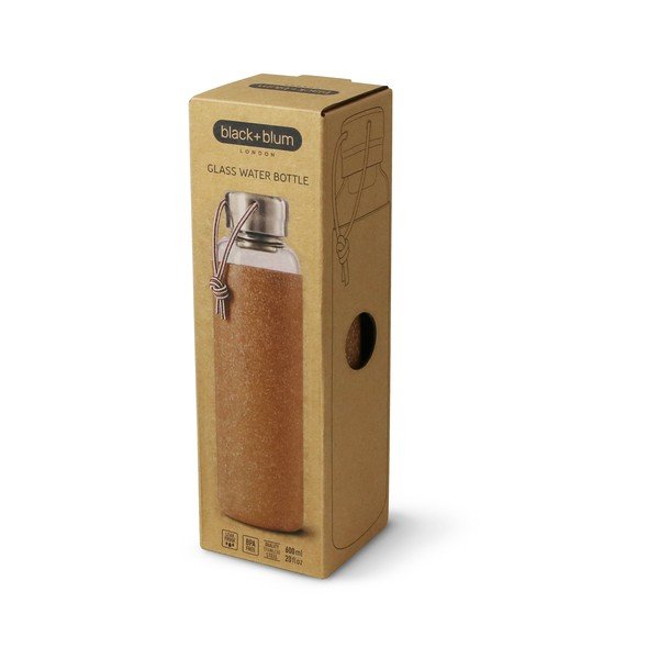 Skleněná láhev na vodu s béžovým silikonovým obalem Black + Blum G-Bottle, 600 ml-image-2