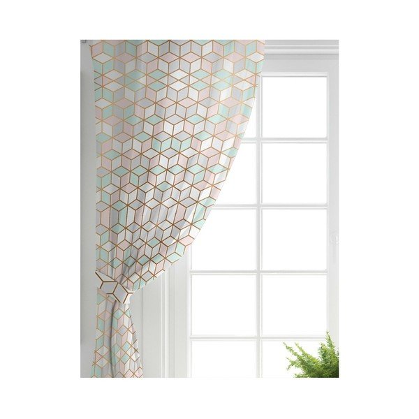 Závěs s příměsí bavlny Minimalist Home World, 140 x 260 cm-image-1