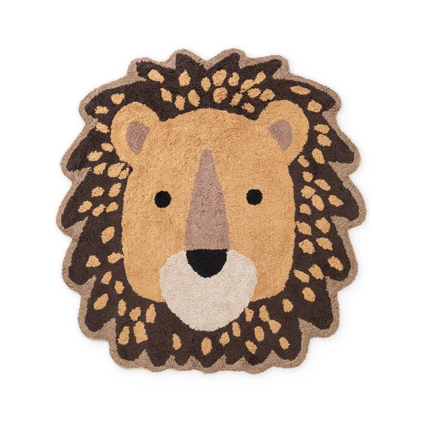 Oranžový/hnědý pratelný/ručně tkaný bavlněný dětský koberec 120x125 cm Snuggle Roary – Hanse Home