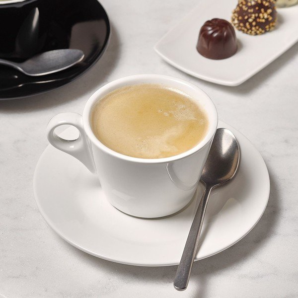 Bílý porcelánový šálek na espresso 80 ml Barista – BonBistro-image-1