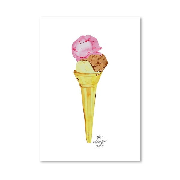 Autorský plakát Icecream Cone, 30x42 cm