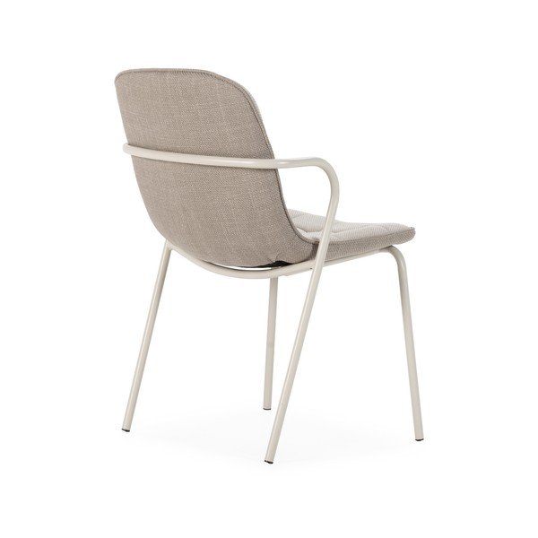 Béžová čalouněná jídelní židle s područkami Angie – Marckeric-image-4