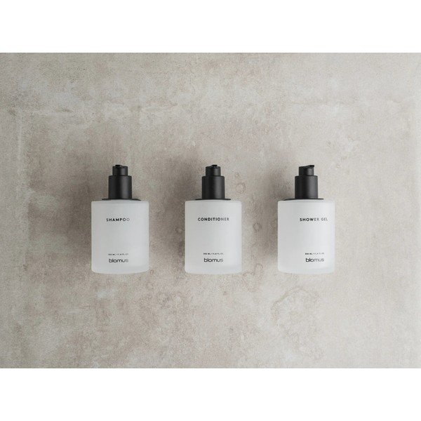 Bílé nástěnné skleněné dávkovače mýdla v sadě 3 ks 350 ml Kirei – Blomus-image-2