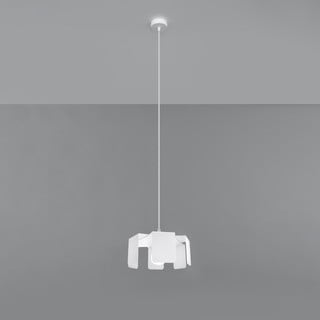 Bílé závěsné svítidlo s kovovým stínidlem ø 24 cm Rossario – Nice Lamps