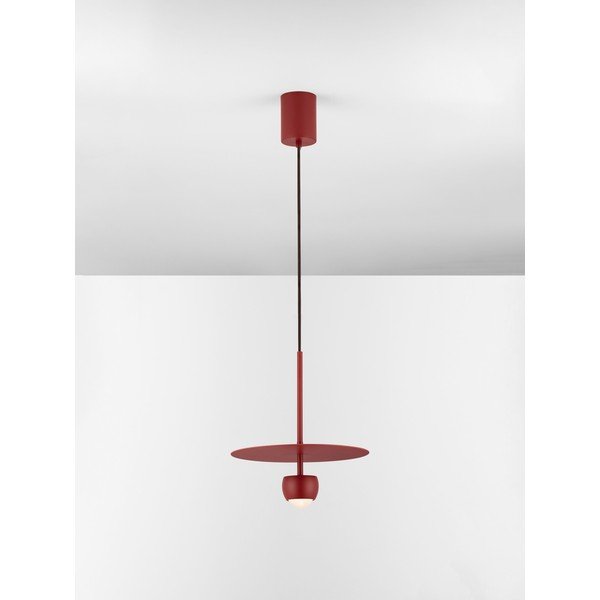Červené hliníkové LED závěsné svítidlo ø 30 cm Edem – Nova Luce-image-4