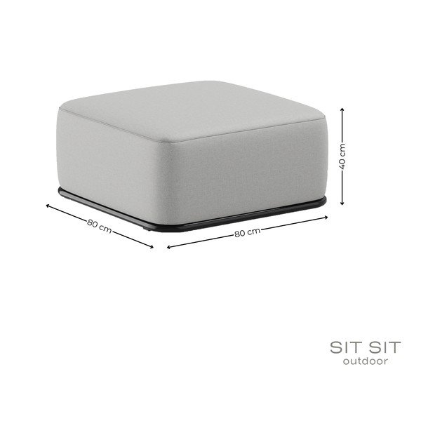 Světle šedá zahradní podnožka Straw – Sit Sit-image-4