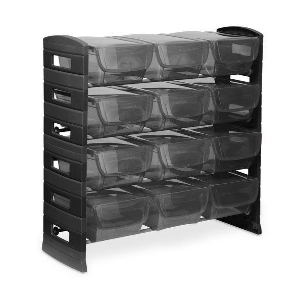 Černý plastový úložný regál 79x80 cm Utility One – Toomax