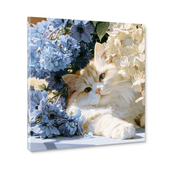 Tištěný obraz na plátně 32x32 cm Floral Feline – Styler-image-3