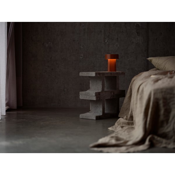 Koňakově hnědá plastová LED stolní lampa (výška 18 cm) Oblong – Zone-image-1