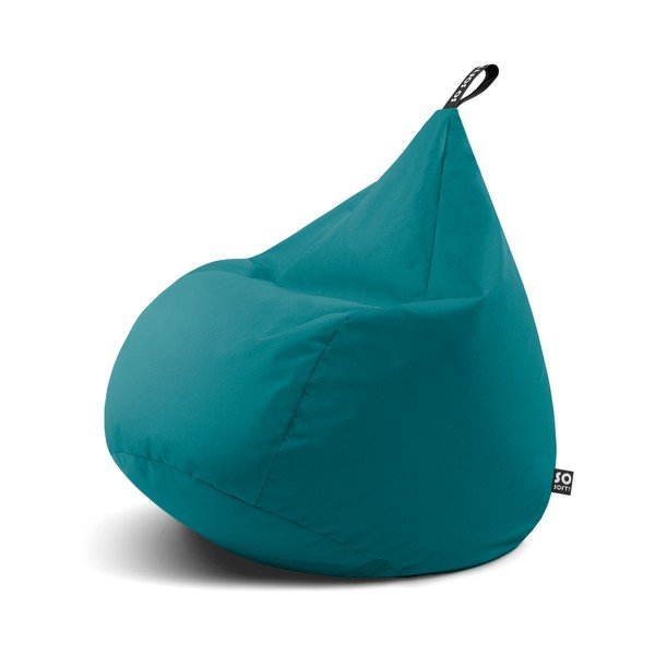 Tyrkysový dětský sedací vak Drop M – So Soft?