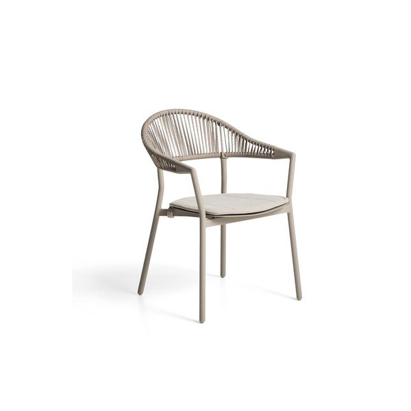 Taupe polstrovaná zahradní židle Alimia – Kave Home