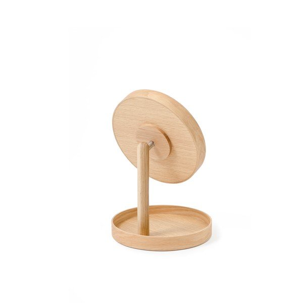 Kosmetické zrcadlo s rámem z dubového dřeva Wireworks Cosmos, ø 25 cm-image-3