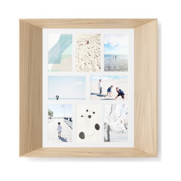 Dřevěný rámeček na zeď v přírodní barvě 50x50 cm Lookout – Umbra-image-4
