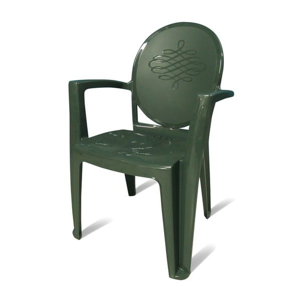 Zelená plastová stohovatelná židle Lara