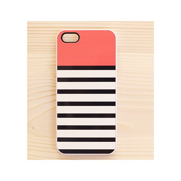 Obal na iPhone 5, Coral Top in White
