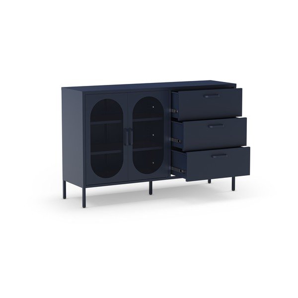 Tmavě modrá komoda 140x90 cm Diora – Marckeric-image-4