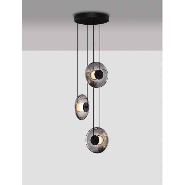 Matně černé skleněné LED stmívatelné závěsné svítidlo ø 35 cm Ballet – Nova Luce-image-4
