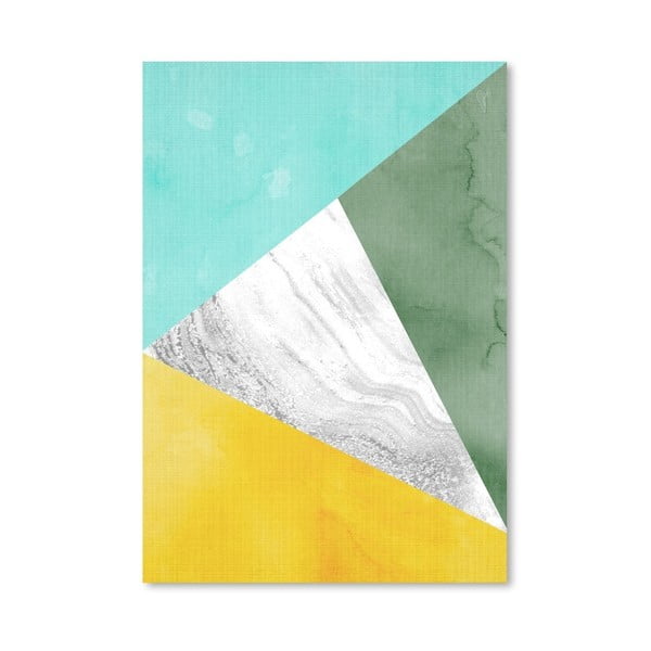 Plakát Geometric Mint Yellow