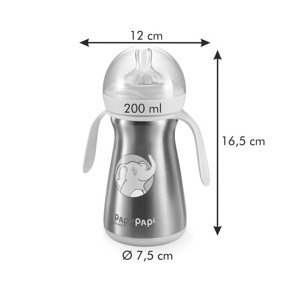 Modrá nerezová dětská termo lahev 0.2 l Papu Papi – Tescoma-image-2