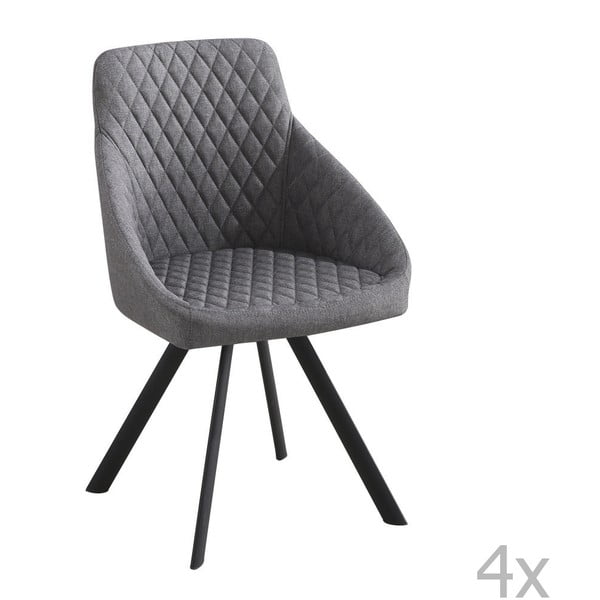 Sada 4 šedých židlí Tomasucci Tips