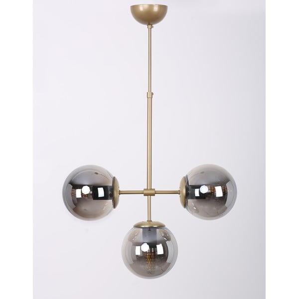 Stropní svítidlo se skleněným stínidlem v šedo-zlaté barvě ø 15 cm Seagull – Squid Lighting-image-1