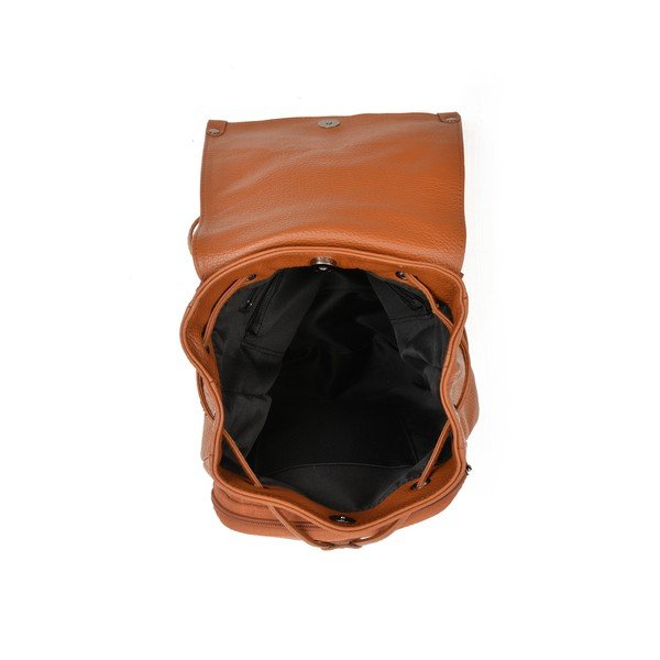 Hnědý kožený batoh Roberta M Aida-image-4