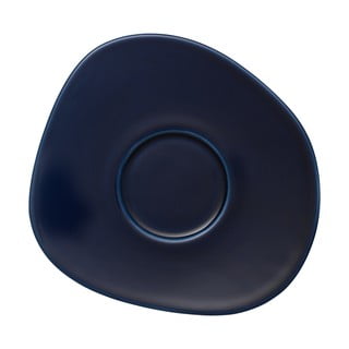 Tmavě modrý porcelánový podšálek Villeroy & Boch Like Organic, 17,5 cm