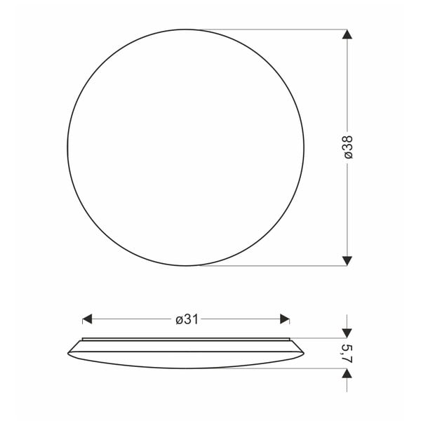 Bílé LED stropní svítidlo ø 38 cm Mega – Candellux Lighting-image-2