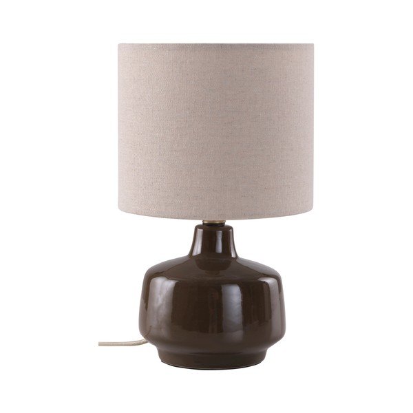 Hnědá/krémová keramická stolní lampa (výška 29 cm) Laila – Jotex