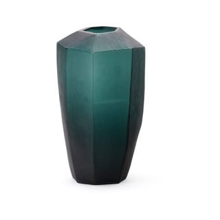 Skleněná váza v petrolejové barvě (výška 45 cm) Geonix – Kave Home