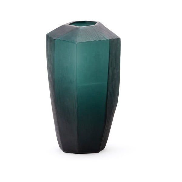 Skleněná váza v petrolejové barvě (výška 45 cm) Geonix – Kave Home