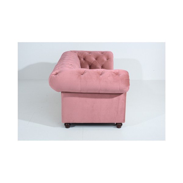 Růžová pohovka Max Winzer Orleans Velvet, 216 cm-image-3