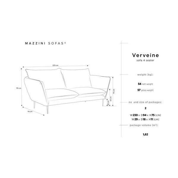 Béžová pohovka Mazzini Sofas Verveine, délka 225 cm-image-3