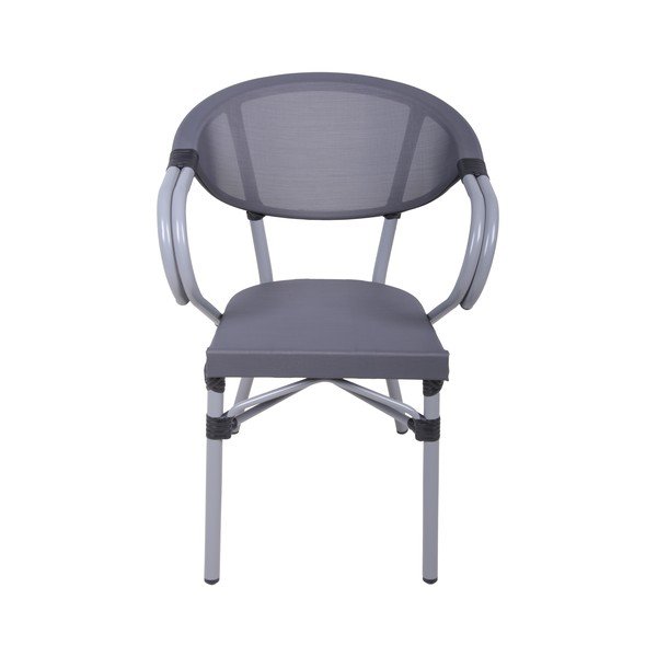 Šedá kovová zahradní židle Toskana – Garden Pleasure