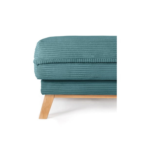 Tyrkysová manšestrová podnožka Tori – Bonami Selection-image-3