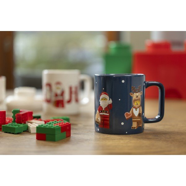 Tmavě modrý keramický dětský hrnek 300 ml Christmas Minifigures – LEGO®-image-1