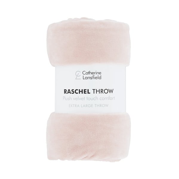 Světle růžová deka z mikroplyše 130x170 cm Raschel Velvet – Catherine Lansfield-image-2