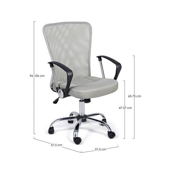 Světle šedá čalouněná kancelářská židle Brisbane – Yes Everyday-image-4