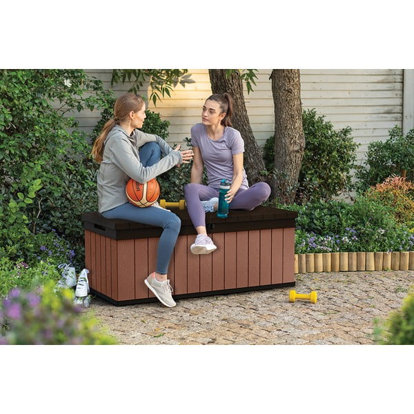 Hnědý zahradní úložný box Darwin – Keter-image-3