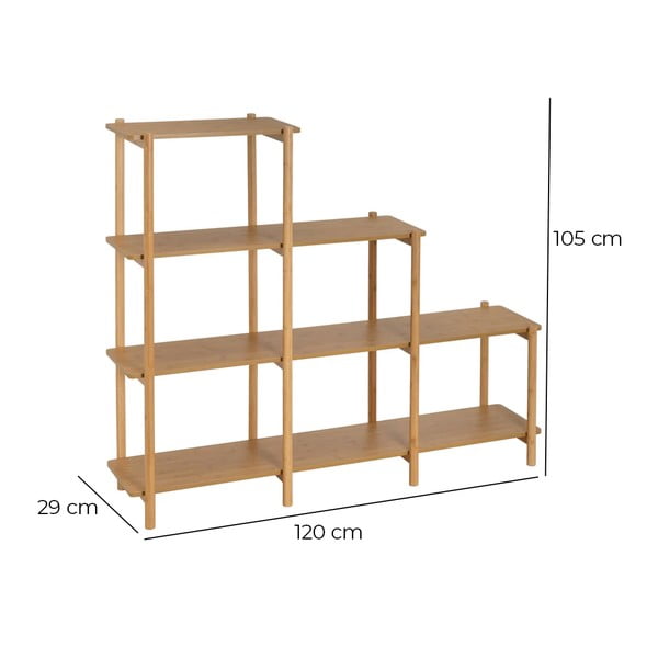 Regál v přírodní barvě 120x105 cm – Casa Selección-image-4