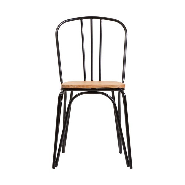 Černá jídelní židle z jilmového dřeva District – Premier Housewares-image-2