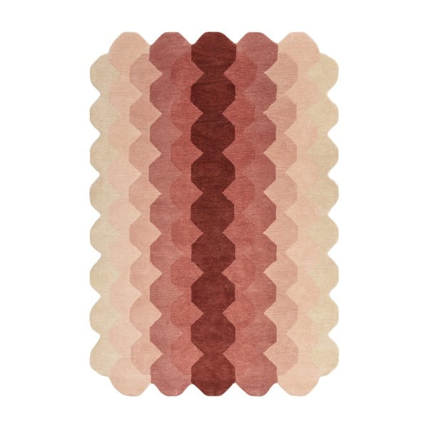Růžový vlněný koberec 120x170 cm Hive – Asiatic Carpets